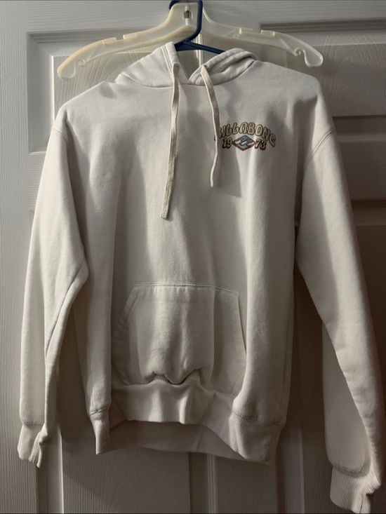 Billabong Tops - Billabong Cream Crewneck Hoodie with Subtle Logo